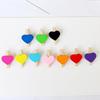 50Pcs Wooden Colored Love Heart Photo Clip Memo Paper Diy Photo Clips Wedding Decoration Postcard Clips Clothespin Home Decor