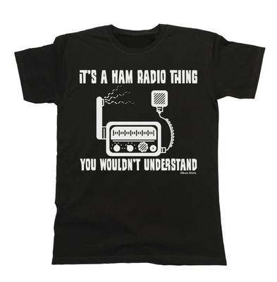To jest rzecz dla radioamatora Męski Bawełniany T-shirt Męskie Damskie Koszulki Top Prezent na Boże Narodzenie Urodziny Zabawny