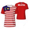 Sports Mesh T-shirt Malaysia Flag For Running Bike Soccer Tennis Football Fitness Tees 3D Printed Custom