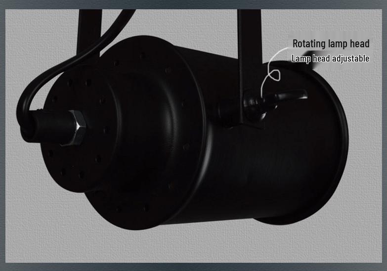 American Retro Industrial Cylinder Pendant Track Lamp