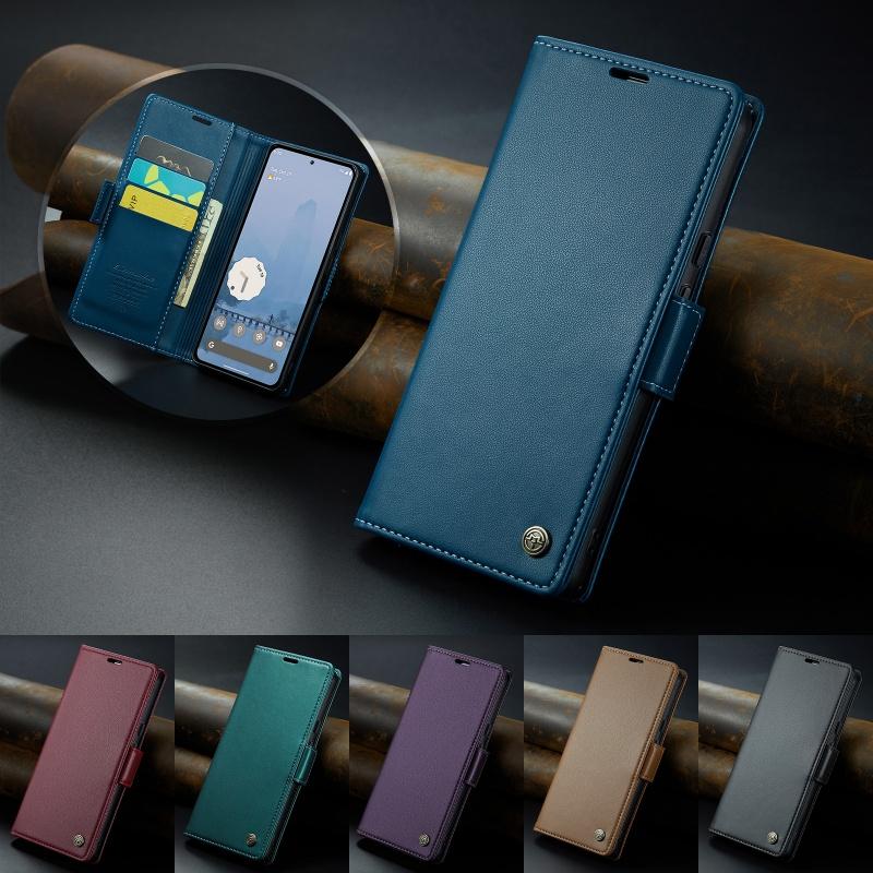 CaseMe PU Leather Magnetic Business Phone Case For Google Pixel 10 Pro XL 9 9a 8 Pro 7A Wallet Flip Case For Google Pixel10Pro