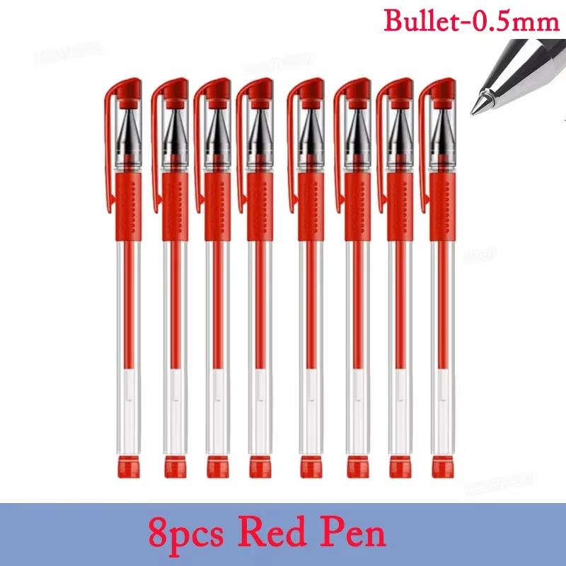 Black Blue Red Ink Color 0.5mm Bullet-shaped Ballpoint Pen Pen Writing Tool Gel Pen Set School Supplies School Office Stationery