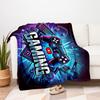 "Neon Gaming Controller Wall Art Decor"Blanket Flannel Throw Blanket for Sofa, Bed, Travel, Camping, Office, Couch, Chair, And Bed Gift for