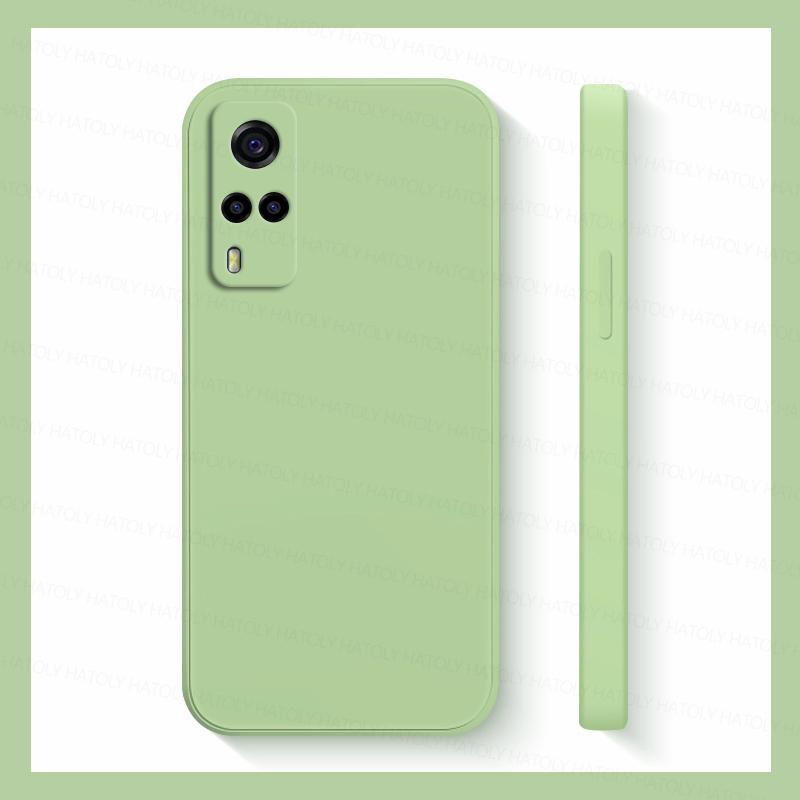 

Чохол для Vivo Y33 Vivo Y31 Y51 Y51A Y51S Y33 Y53S Cover Чохли Протиударний рідкий силіконовий м’який ТПУ задня кришка телефону для Vivo Y33 Vivo Y51S зелений