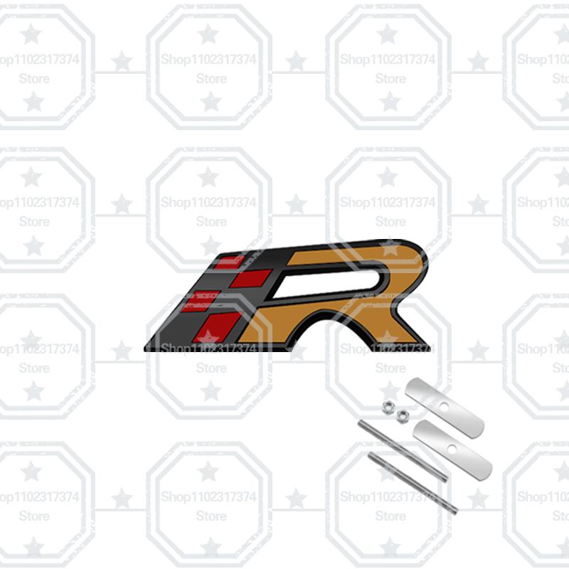 gycsn9 3D R Front Grill Emblem Metal Car Side Badge Decoration Rear Trunk Sticker For 300 LEON 5f IBIZA 6j ATECA Race Flag