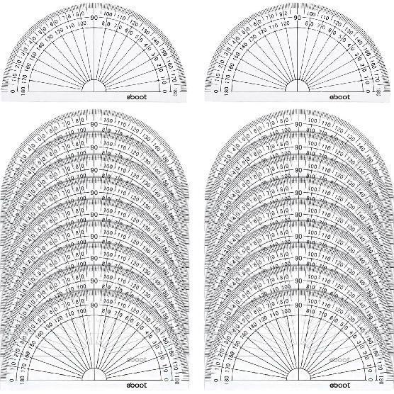 20 Pack Plastic Protractor, 180 Degrees Protractor for Angle Measurement Student Math, 4 Inches, Clear