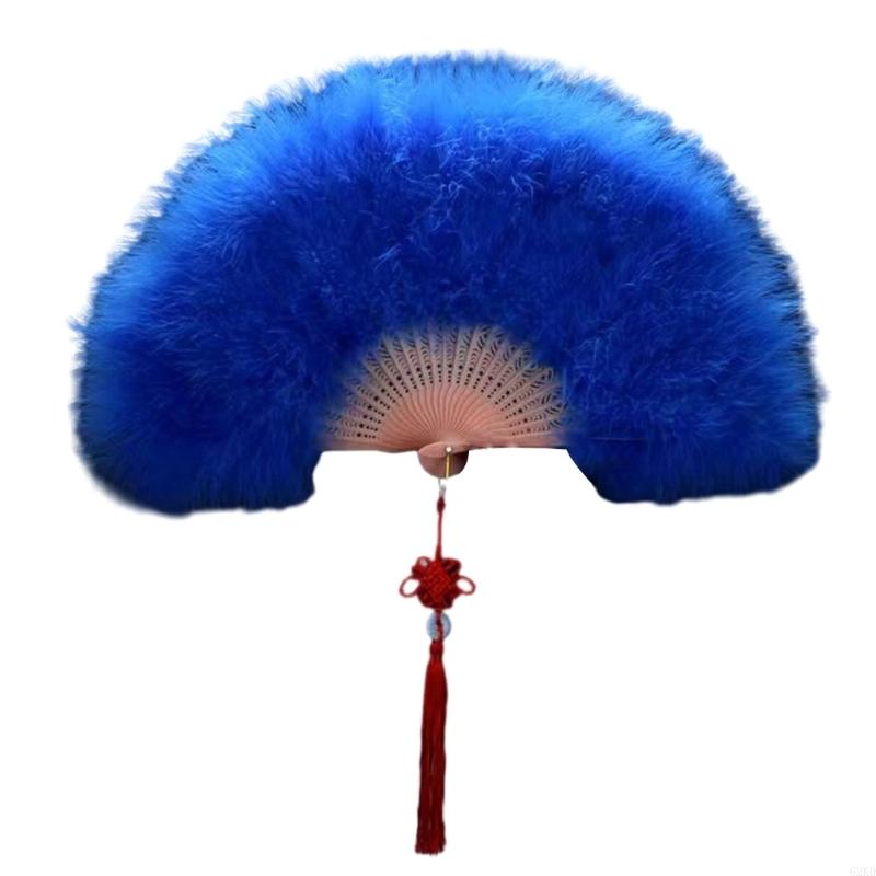 62KD Fan Foldable Decorative Fan Portable for Women's Costume Accessary 1920s Vintage Fans