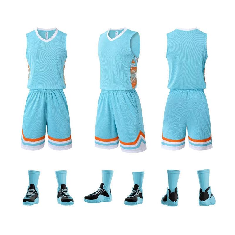 Summer new basketball jersey set, training camp training jersey, student running fitness jersey, breathable and printable number