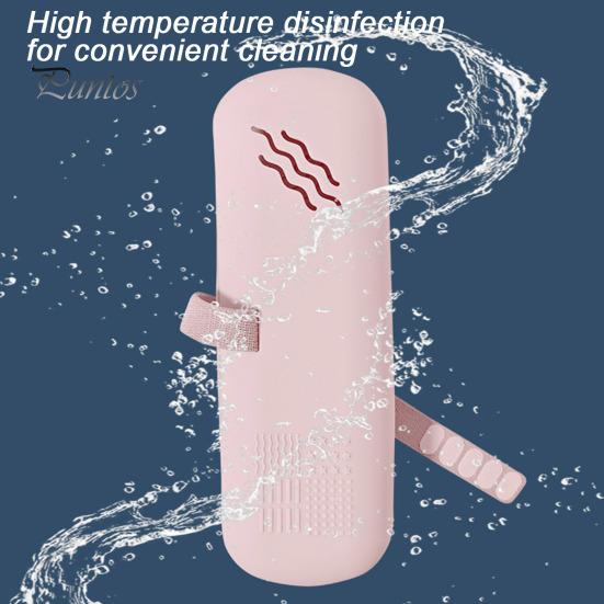 Kosmetiktasche aus Silikon, Reise-Make-up-Pinselhalter, tragbarer Pinsel-Organizer, belüftete Kosmetiktasche für den täglichen Gebrauch, Reiseaufbewahrung