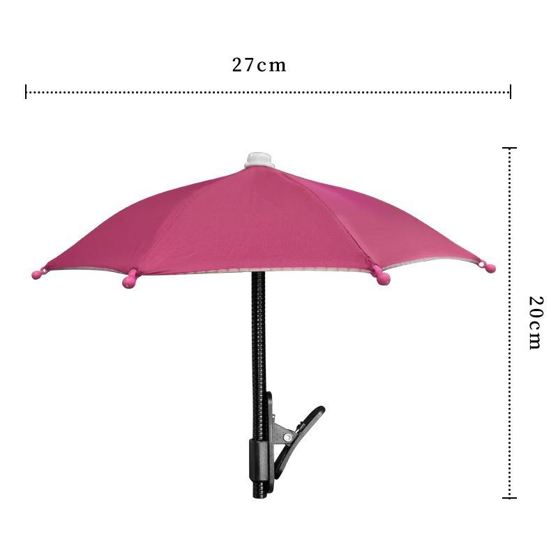 1Pcs Waterproof Rainproof Universal Smartphone Sun Shade Outdoor Live Phone Mini Umbrella Portable Car Phone Holder Umbrella