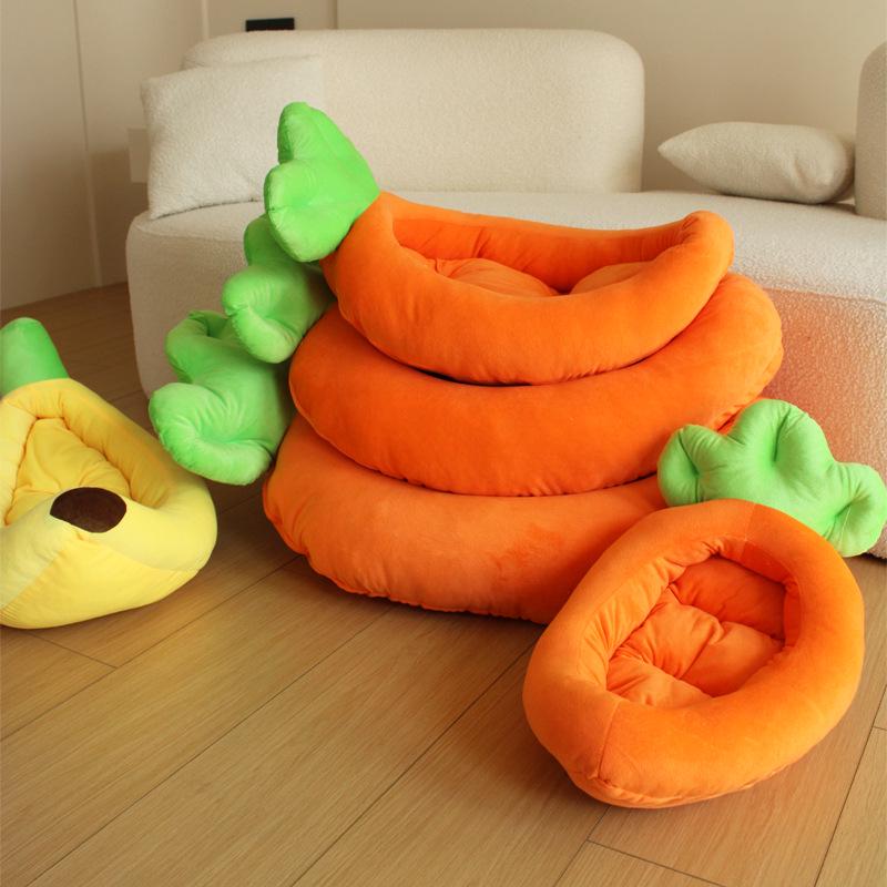 Cartoon Banana Pet Bed for Cats and Small Dogs - Teddy, Bichon, Pomeranian - Four Seasons Mat