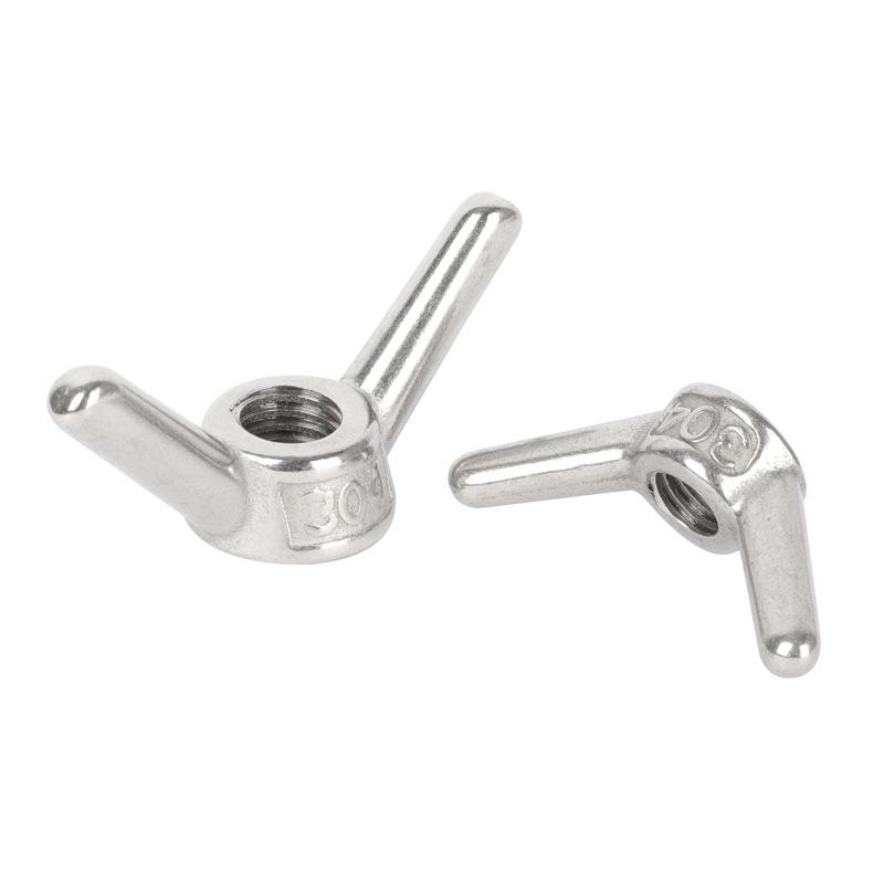 304 Stainless Steel Wing Nut, Hand-Tightening Butterfly Nut - Sizes: M6, M8, M10, M12, M16, M20, M24