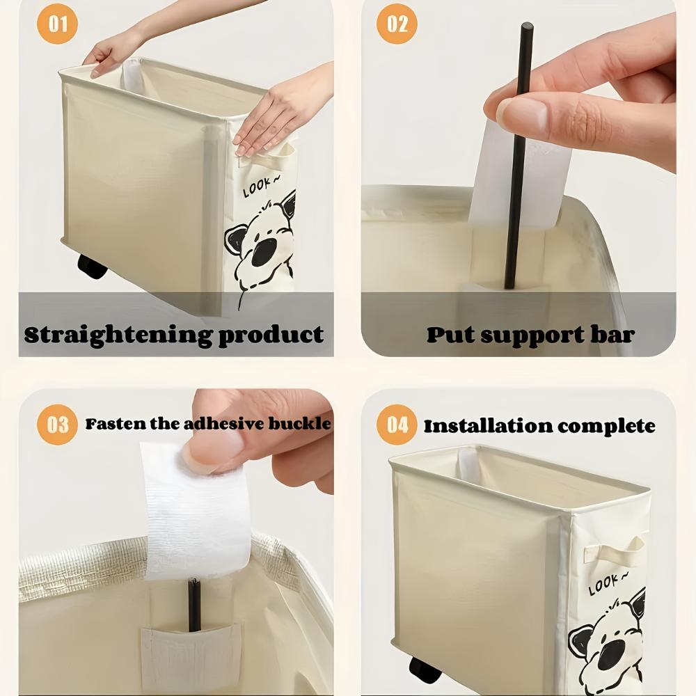 40cm Folding Laundry Basket Large Capacity Storage Box With Roller For Clothes Fitness Equipment Snack Toys Office Organizer Box