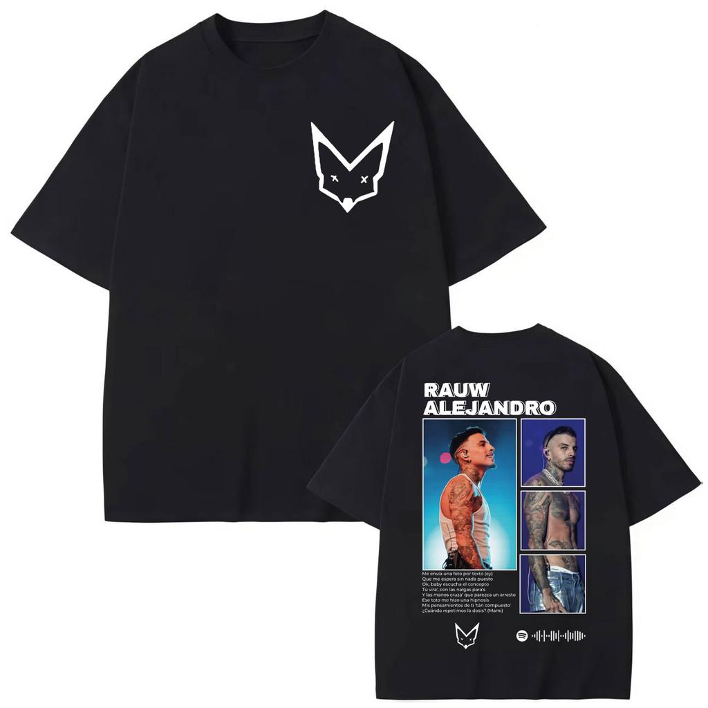 Singer Rauw Alejandro Graphic T Shirts Men Women Clothing High Street Fashion Trend T-shirt Summer Loose Cotton T-shirts