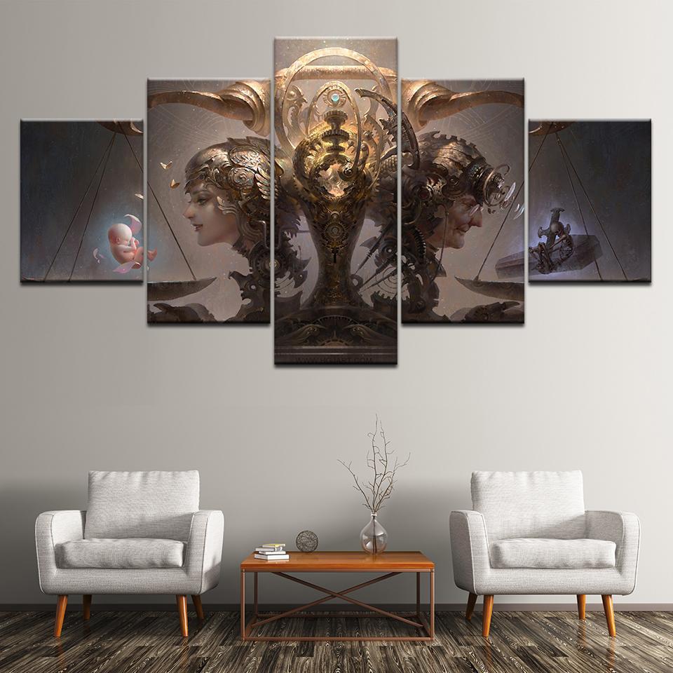 Canvas Painting Born under the sign of Libra 5 Pieces Wall Art Painting Modular Wallpapers Poster Print Home Decor
