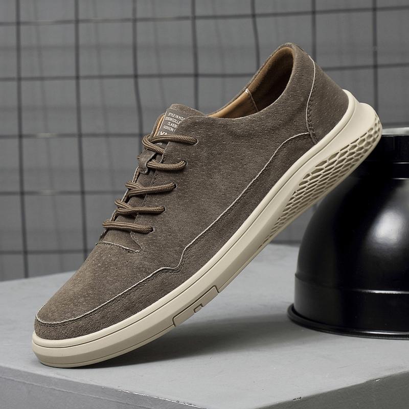 Mode 2025 Neue Echtleder Board Schuhe Italienische Casual Leder Schnürschuhe Outdoor Bequeme Joggingschuhe Flache Designer Büro Oxford Schuhe