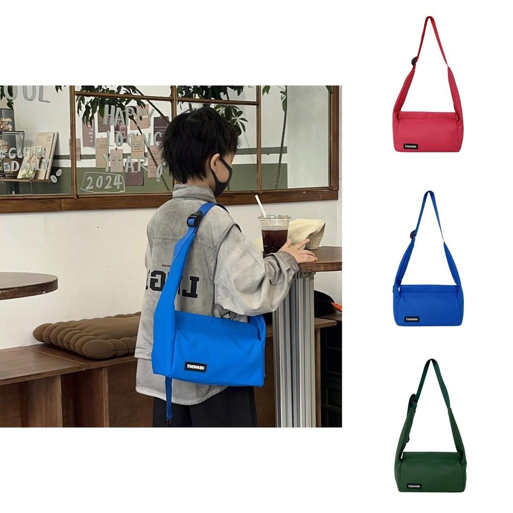 Trendy Korean Style Unisex Kids Canvas Bag With Breathable Nylon Material For Daily Use
