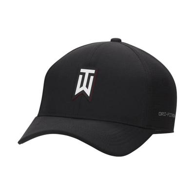 Nike Gorra de Golf Estructurada Dri-FIT Tiger Woods Adv Club Negra Casual FB6454010