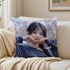 Idol Kpop QWER HHina Cushion Cover Pillowcase Antidustmite Living Room Sofa Decor Cushion Room