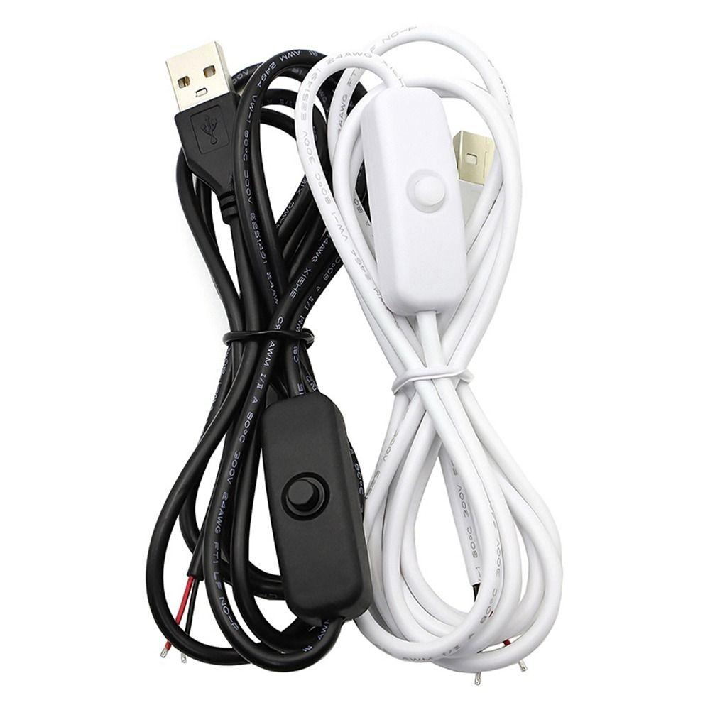 5Pcs USB Male USB Extension Cable 5V ON OFF Switch Cable  for USB Fan Desk Light