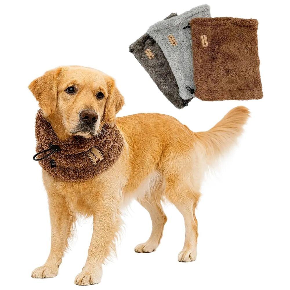 Noise-proof Dog Calming Earmuffs Warm Puppy Scarf Soft Pet Neck Gaiter  for Small Medium Large Dogs