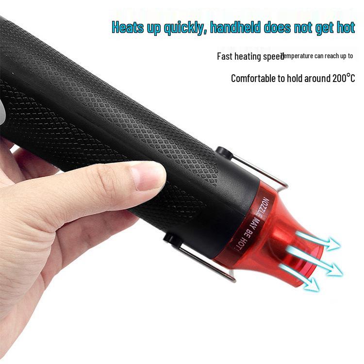 220V Adjustable Temperature Heat Gun for Polymer Clay, Rubber Stamps, Embossing Powders, and Shrink Plastic DIY Projects