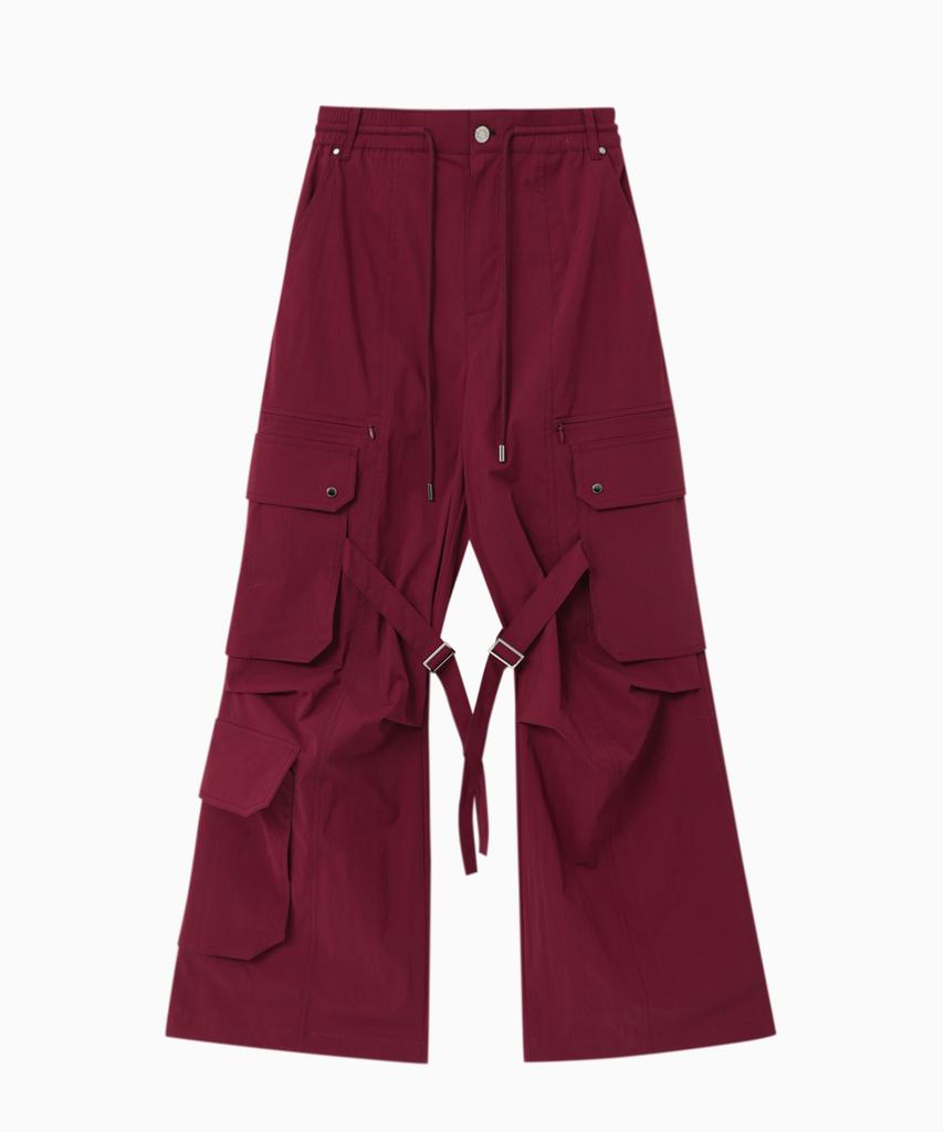 Jenyujeu Kajo Double Pocket Parachute Pants - Wine