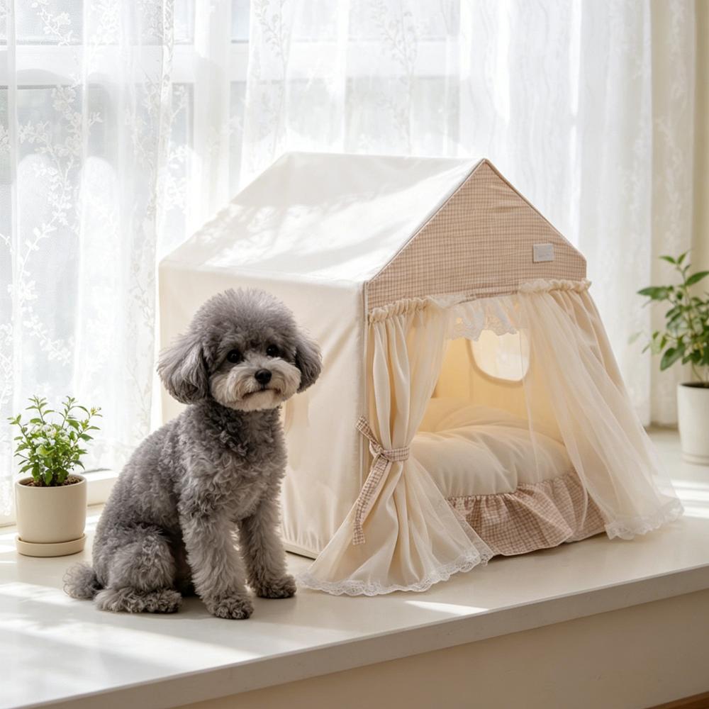 Love Pillow Pet Bed For Dog With Dog Cushion Girl Boy Indoor Puppy Accessories Home Tent House For Small Breeds Animal Camping