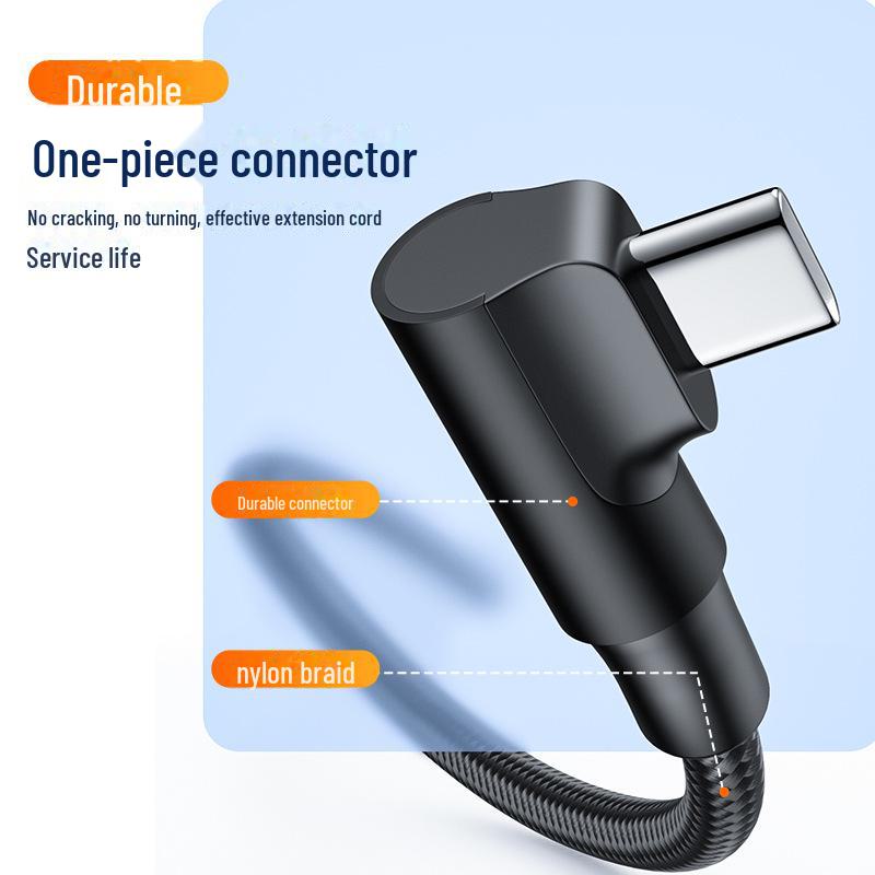 Cablu de încărcare rapidă tip C la 90° pentru jocuri Samsung și Huawei