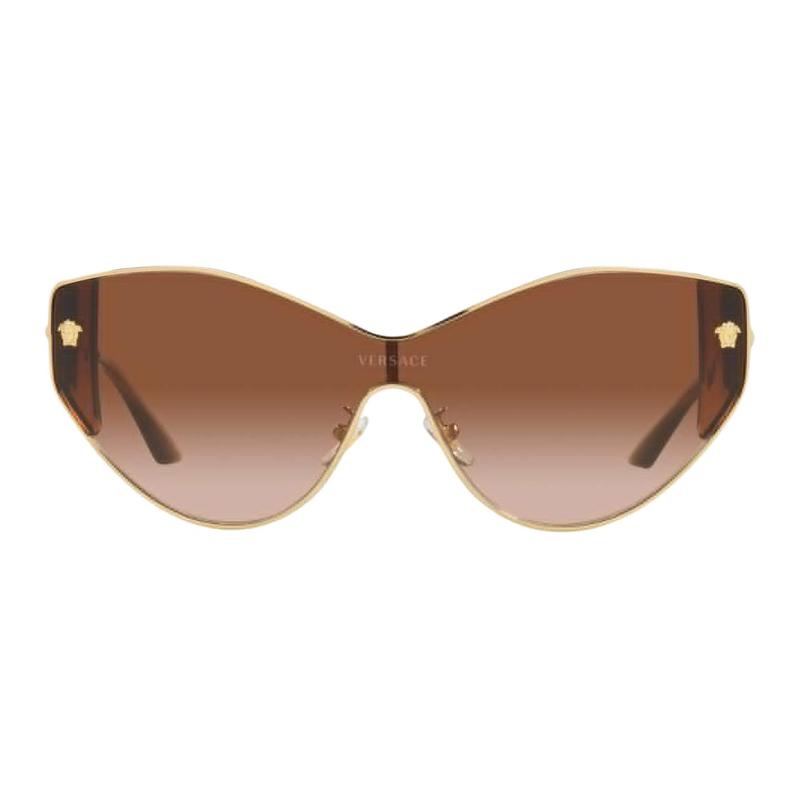 Versace Temple Logo Plastic Oval Sunglasses Women's Purple 17385155 VER775NBGO1LLLLL01-Purple F