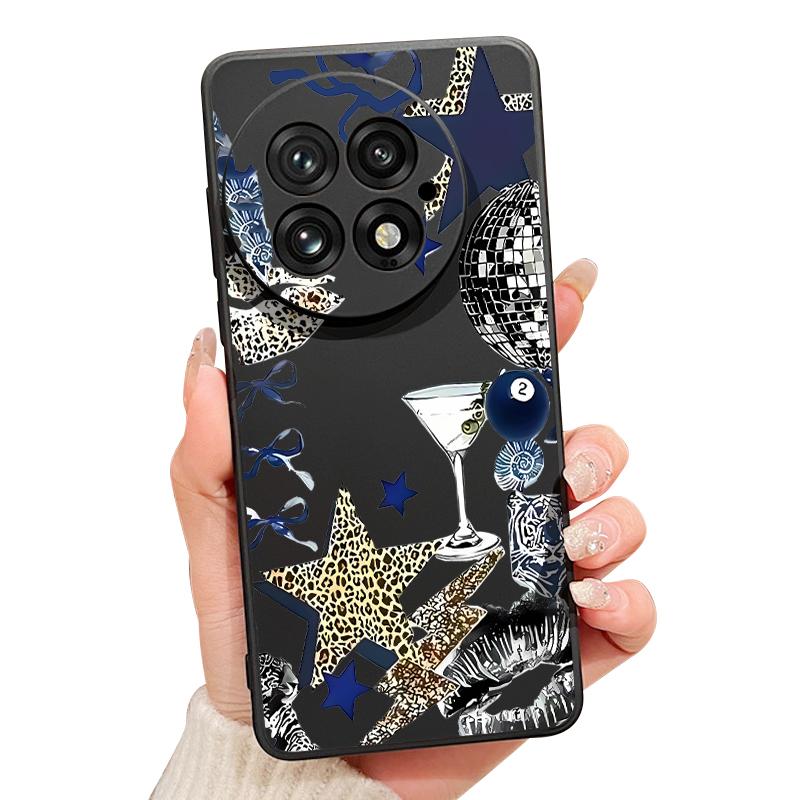 Case For OnePlus 15 13 13T 12 Leopard Star Disco Ball Pattern Shockproof Bumper Soft Silicone Cover For Oneplus Nord 5 13R 12R 11R 5G