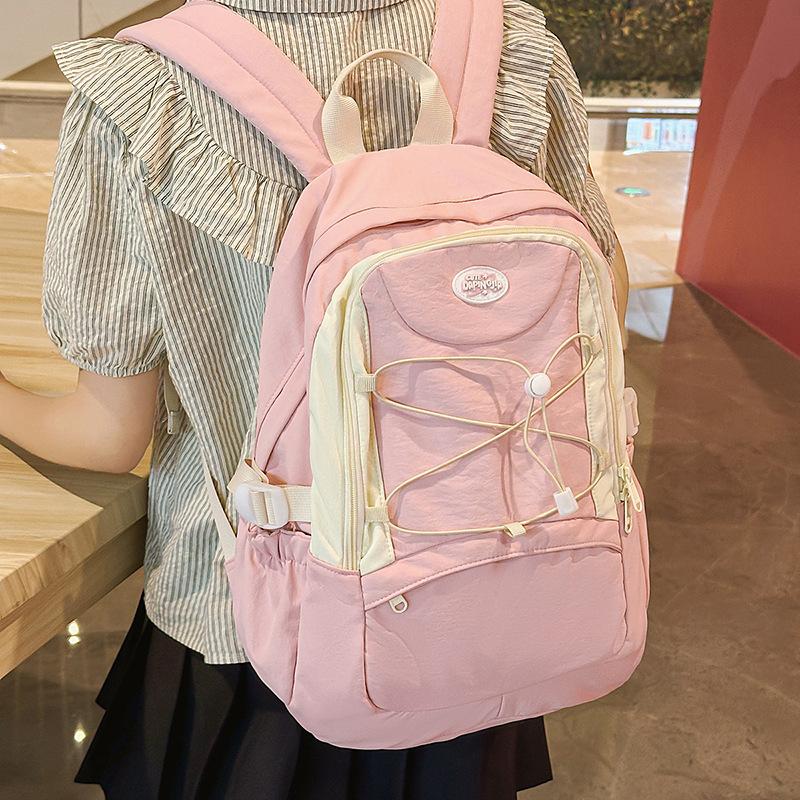 School bag girl junior high school student high school ins cute girl high value large capacity lightweight new backpack