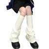Lolita Sweet Girl Leg Warmers Women's Y2K Long Socks Knitted Warm Foot Cover White Arm Warmer Ladies Autumn Winter Crochet Socks JK Boot Cuffs