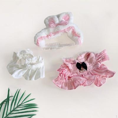 Doll Clothes Suit Clothing Hair Accessories Gifts Bunny Ears with Headdress Costumes Dress