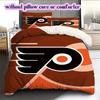 Ice Hockey Logo Pattern Bedding Quilt Set Quilt Cover Pillowcase Home Decoration Birthday Gift (1*duvet cover+ 2*pillowcase, without core)