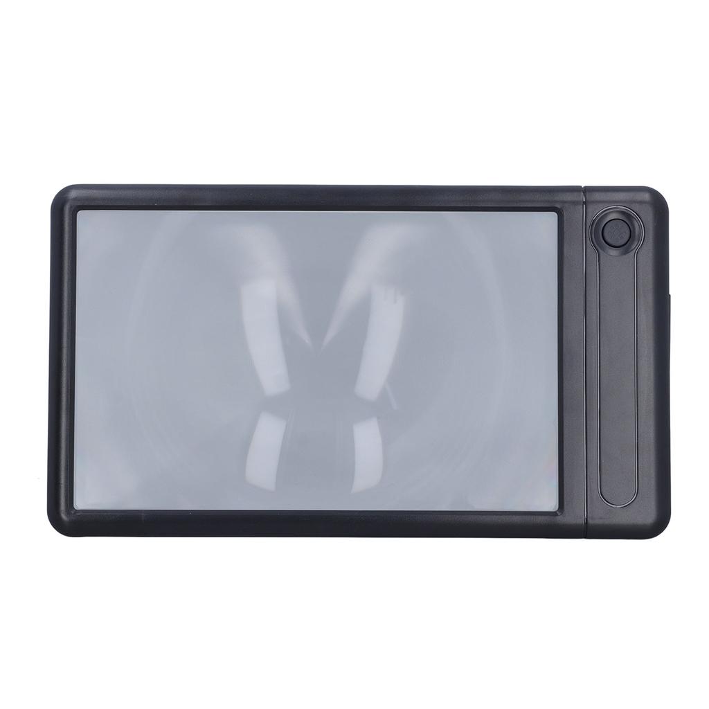 5X Reading Magnifier with Stand 43 LED 3 Brightness Full Page Rectangular Magnifier for Engraving Pr