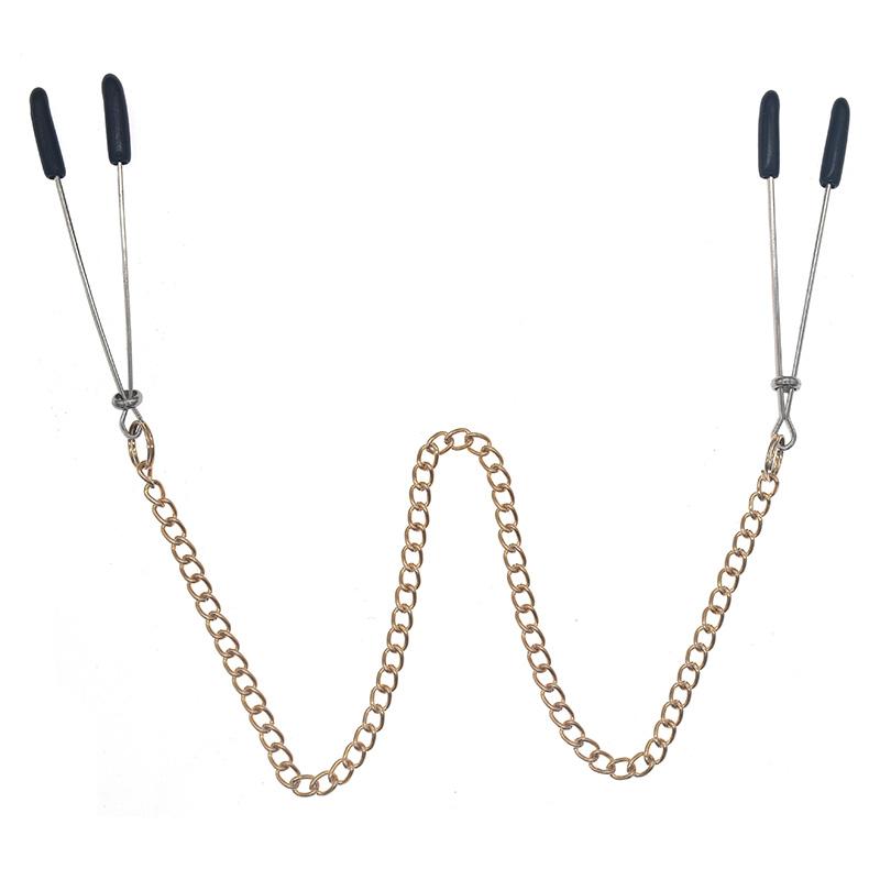 Metal Nipple Clamps With Chain Clips Flirting Teasing Sex Bondage Kit Slave Clamp Clip Adult Bdsm Toys Exotic
