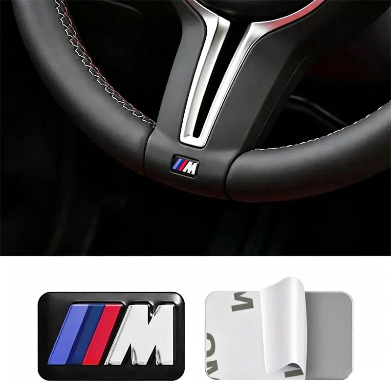 16/17/18/19mm Car Wheel Hub Caps Steering Wheel Emblem Badge Decals For BMW M Power X1 X3 X5 X6 3 5 7 Series E46 E90 F30 G20 FH7