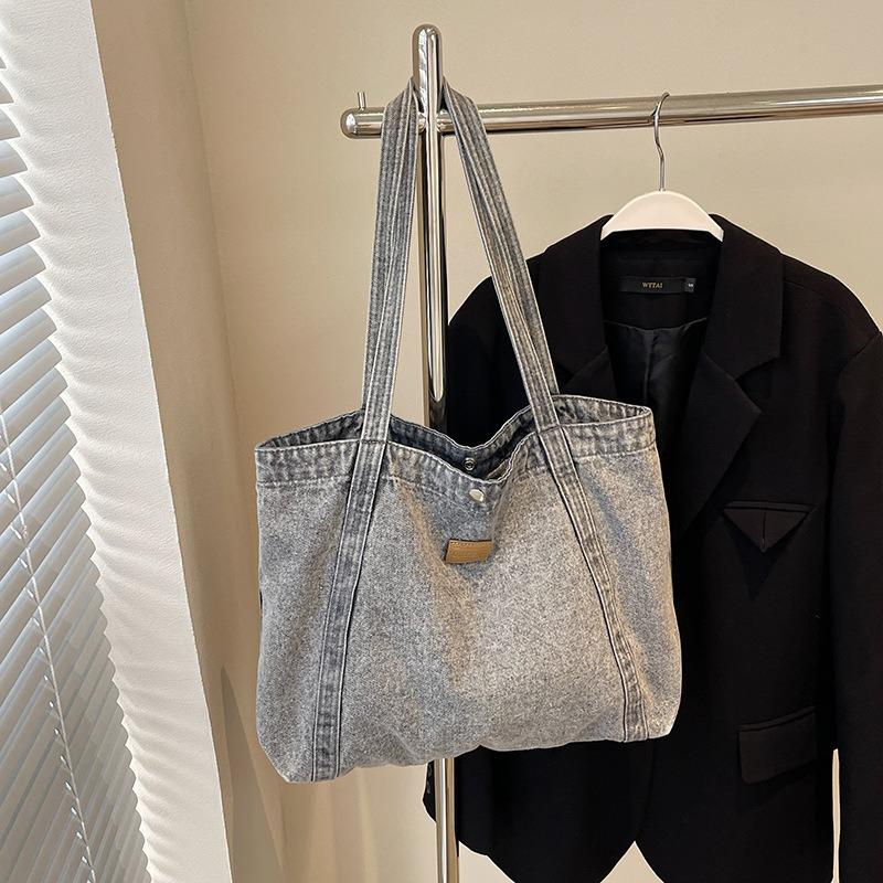 Customized Vintage Denim Bag for Women 2025 New Small Retro Shoulder Bag Casual Tote Bag