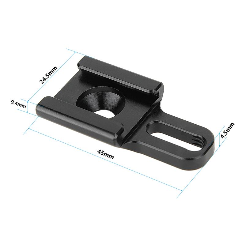 SZRig Universal Cold Shoe Mount With 1/4"-20 Mounting Groove & Stud Screw For DSLR Camera Cage Kit Shoe Accessories