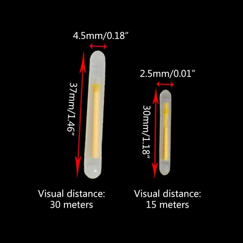 Fishing Glow Sticks for Bobbers Bells-Night Fishing Rod Light Fluorescent Green-Rod Tip Glow Sticks Fishing Accessories