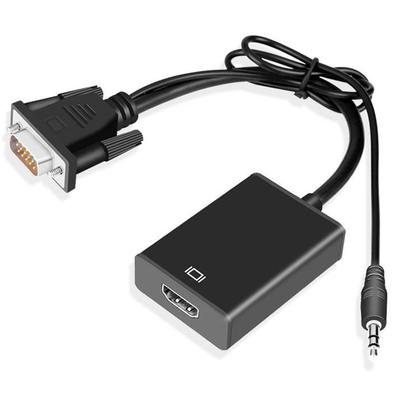 VGA TIL HD Converter High-definition Audio Video Kabeladapter VGA-inngang HDMI-kompatibel utgang for datamaskin bærbar TV-projektor