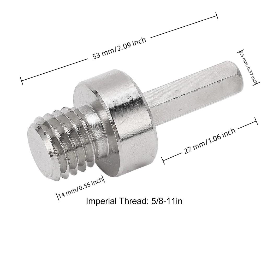 5/8-11in Thread Adapter for Core Bits M14 Thread Connection Adapter  Drill Machine
