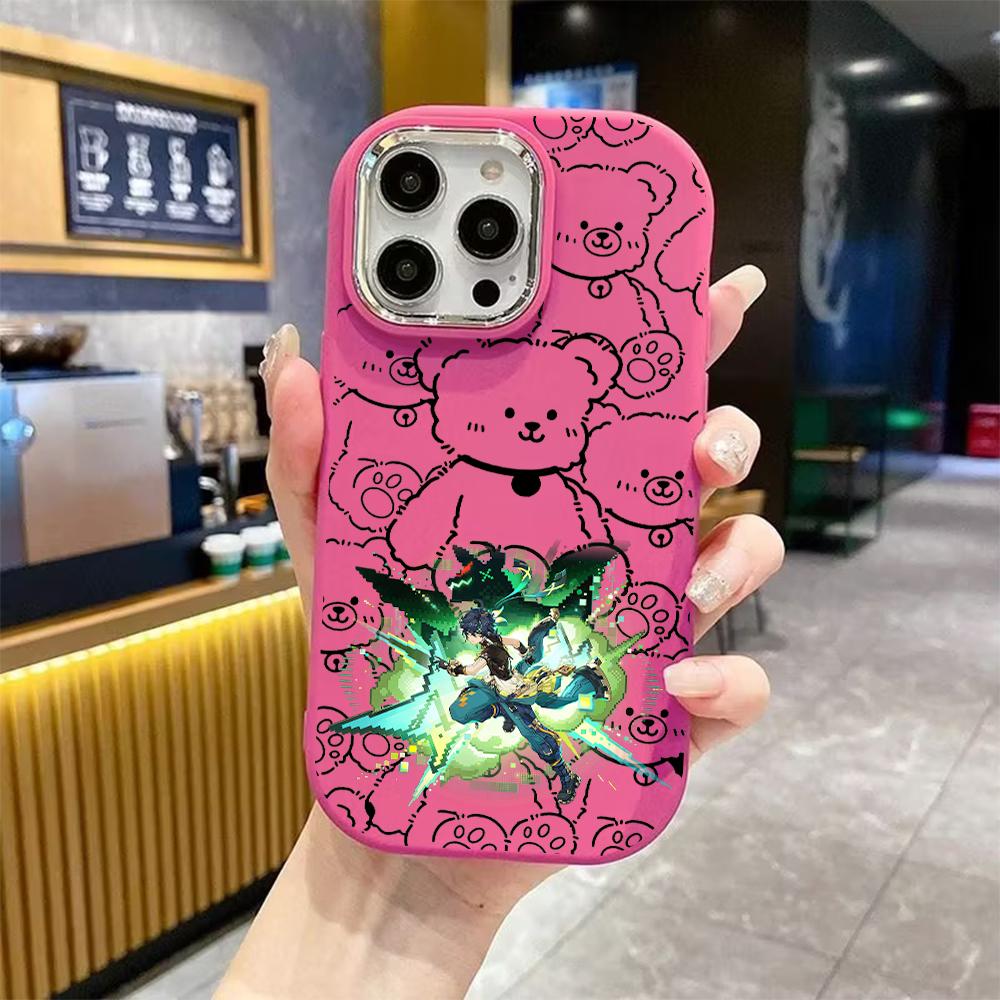 Phone Case: 2D Flat Design Suitable for iPhone 18 17 16 15 14 13 Pro Protective Case, Couple Style, Short-haired Boy, Christmas and Halloween Gift