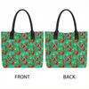  Christmas Printed Tote Bag Large Capacity Casual Handbag for Holiday Shopping Daily Use