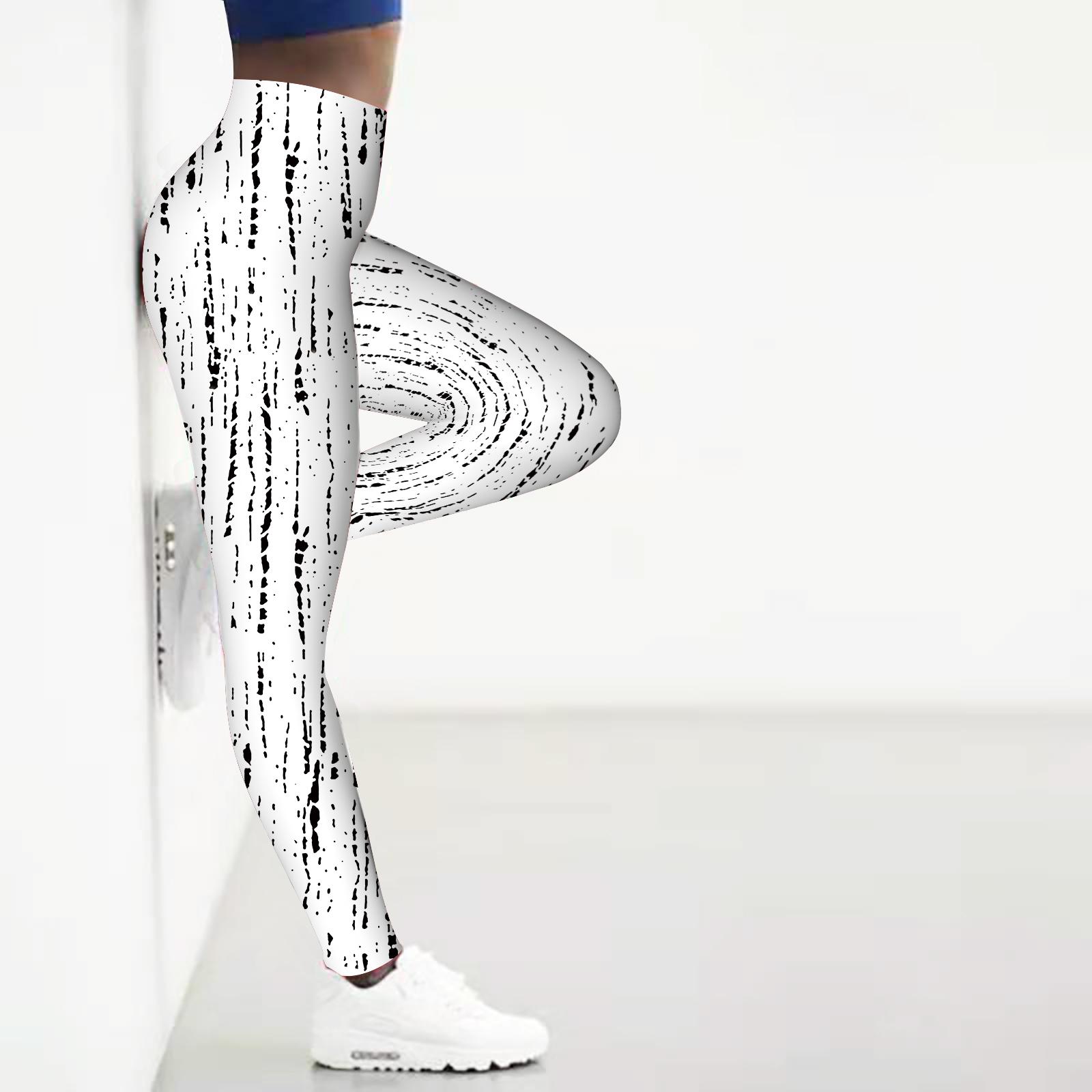 

Женские синие эластичные леггинсы с мелким квадратным принтом для занятий йогой, фитнесом, бегом, спортом в спортзале, активными штанами XS белый