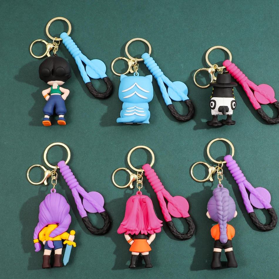 3D Printed Anime Movie Kpop Demon Hunters Girls Derpy Keychains Doll Cute Tiger Action Model Toy Collection Gifts