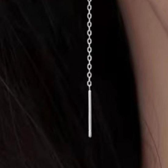 1 pár dámských napichovacích náušnic 3D tvar růže lineární střapec Dlouhé visací náušnice Nevěsta na ples na večírek Svatební náušnice do uší