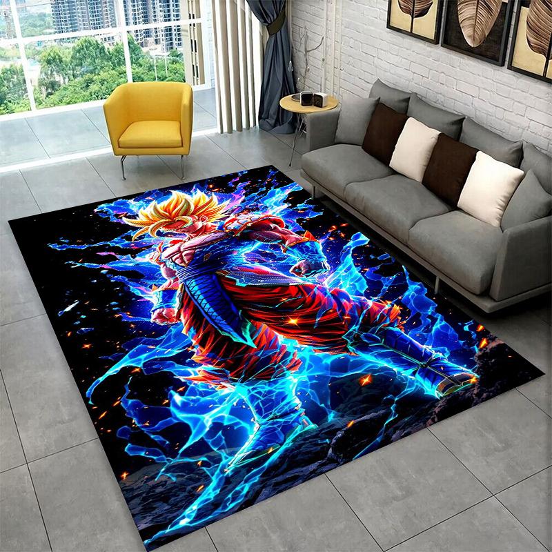Cartoon D-Dragon Ball Anime Game Carpet Rug for Playroom Bedroom Living Room Sofa Home Decor,kid Area Rug Non-slip Floor Mat