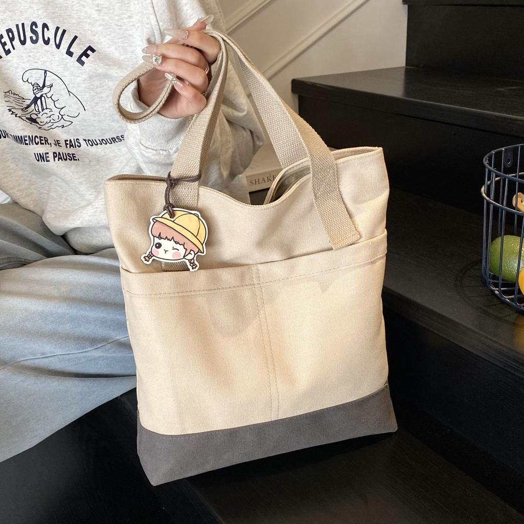 Large-capacity Commuter Cloth Bag 2025 New Casual Simple Fashion Shoulder Bag Versatile Literary Student Handbag Women's Bag